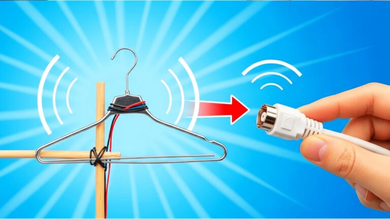 5 kreative Ideen aus alten Kleiderbügeln für deine DIY TV-Antenne zuhause