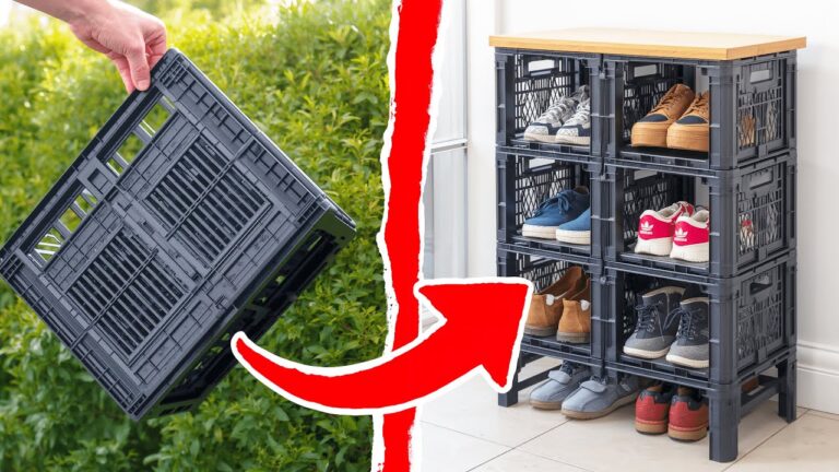 5 kreative Möglichkeiten, Plastikboxen in praktische Schuhregale zu verwandeln