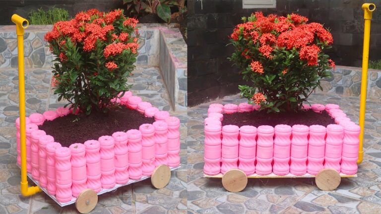 5 kreative Ideen: Alte Plastikflaschen als Gartenwagen nutzen!