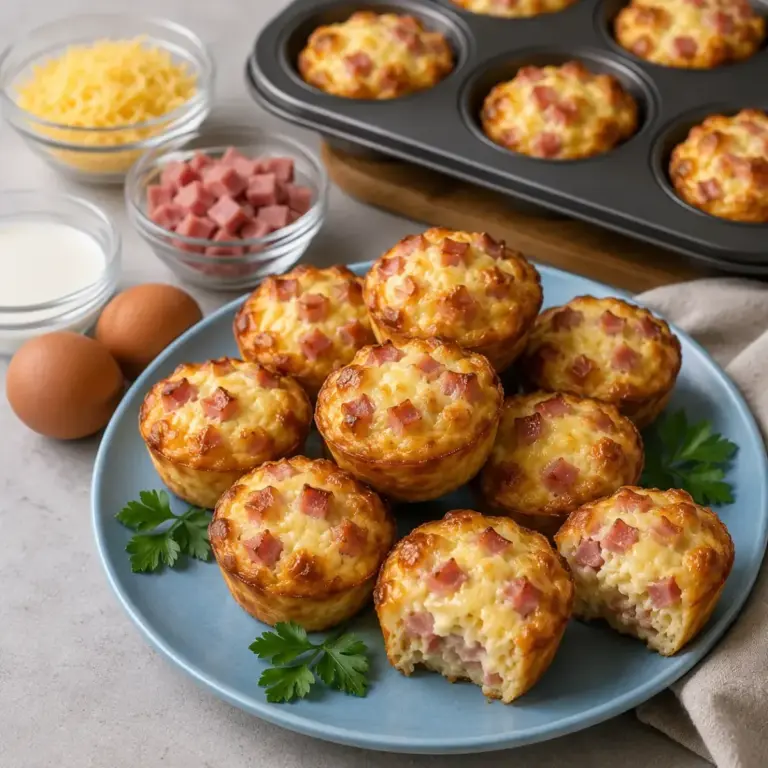 So gelingt die perfekte Mini-Quiche mit Schinken und Käse